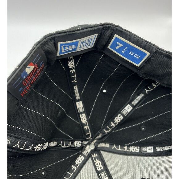 St Louis Cardinals Hat Cap Fitted 7 1/4 New Era 59fifty Pinstripe Black MLB Mens - Picture 5 of 6